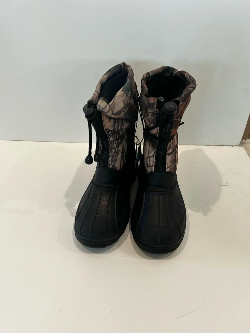 New Kids Camo Winter Snow Boots Waterproof Insulated Pull on Outdoor Boots Boys